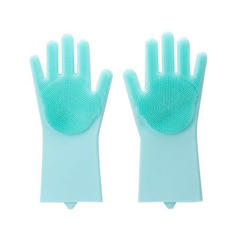 2 τμχ Γάντια Καθαρισμού Σιλικόνης Πολυλειτουργικά Γάντια Πλυντηρίου Πιάτων Magic Silicone για οικιακή κουζίνα Πλύσιμο σιλικόνης