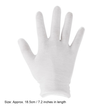 Памучни ръкавици за многократна употреба Еластични меки ръкавици за сухи ръце Овлажняване Козметични Екзема Ръце Спа монети Инспекция на бижута