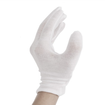 Памучни ръкавици за многократна употреба Еластични меки ръкавици за сухи ръце Овлажняване Козметични Екзема Ръце Спа монети Инспекция на бижута