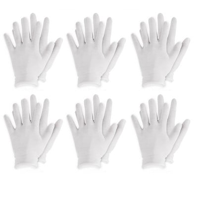 Reusable Cotton Gloves Elastic Soft Gloves for Dry Hand Moisturizing Cosmetic Eczema Hand Spa Coin Jewelry Inspection