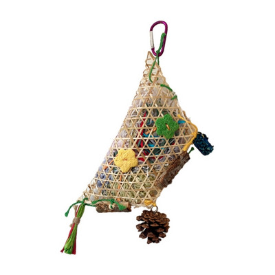 Papagaiļu smalcināšanas rotaļlieta Papagailes košļājamā rotaļlieta Krāsains papīra putnu būra dekors