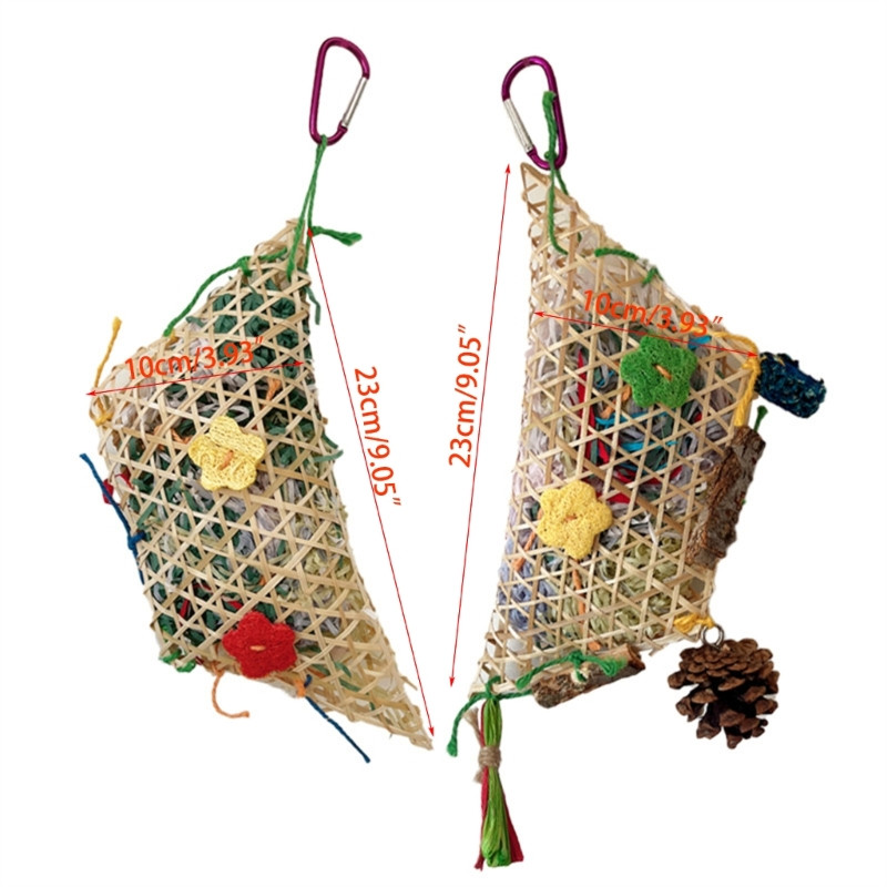 Papagaiļu smalcināšanas rotaļlieta Papagailes košļājamā rotaļlieta Krāsains papīra putnu būra dekors