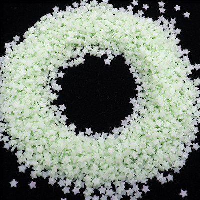 Gaismas Sakura Star Moon polimēru māla šķēle mirdz tumsā, karsti māla smidzinājumi, DIY Nailart Dekorācijas gļotu pildvielas piederumi