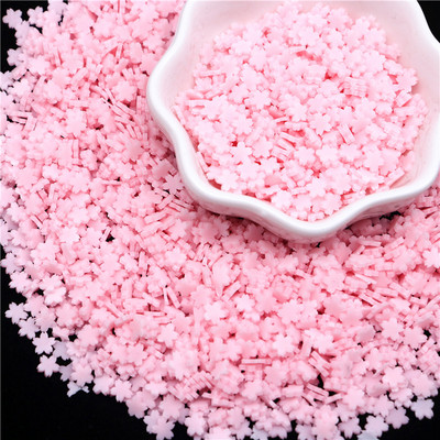 Gaismas Sakura Star Moon polimēru māla šķēle mirdz tumsā, karsti māla smidzinājumi, DIY Nailart Dekorācijas gļotu pildvielas piederumi