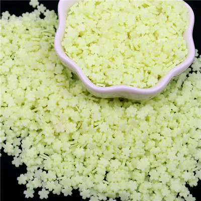 Gaismas Sakura Star Moon polimēru māla šķēle mirdz tumsā, karsti māla smidzinājumi, DIY Nailart Dekorācijas gļotu pildvielas piederumi