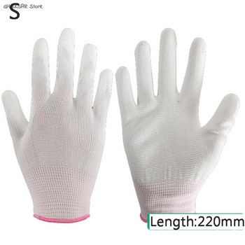 1 чифт антистатични ръкавици Антистатични ESD Електронни работни ръкавици Pu Finger Coated Finger PC Противоплъзгащи се за защита на пръстите
