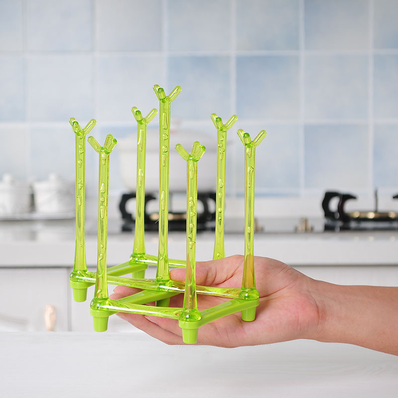 1Gb krūzes statīvs saliekams stikla glāžu turētājs plaukts virtuves organizators plastmasas ūdens krūzes drenāžas izturīgs pudeļu krūzes žāvēšanas statīvs