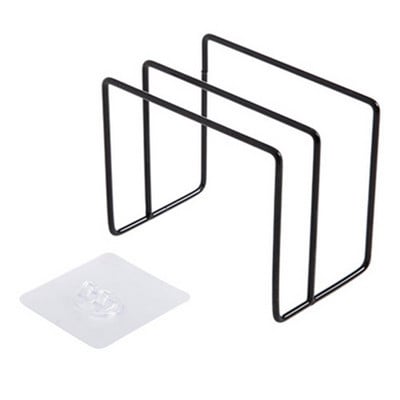 Bez perforatora sienas stiprinājuma katla vāka turētājs Izturīgs dzelzs griešanas dēļu plaukts virtuves organizators piekarināms dēļu plaukts mājsaimniecības