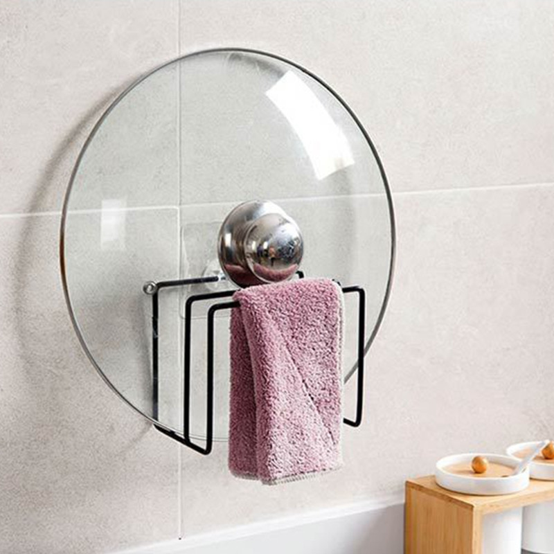 Bez perforatora sienas stiprinājuma katla vāka turētājs Izturīgs dzelzs griešanas dēļu plaukts virtuves organizators piekarināms dēļu plaukts mājsaimniecības