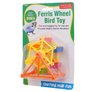 Играчки за търсене на храна за птици Креативна хранилка за папагал Завъртете играчки за обучение Интелигентност Клетка за растеж Цветна играчка за кълване на вятърна мелница