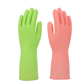Κόκκινα Πράσινα Γάντια Πλύσιμο Κουζίνας Εργασίες του σπιτιού Πλυντήριο ρούχων Μη Παχύ λατέξ Βοδινό από καουτσούκ Γάντια Οικιακά Εργαλεία Καθαρισμού Αξεσουάρ