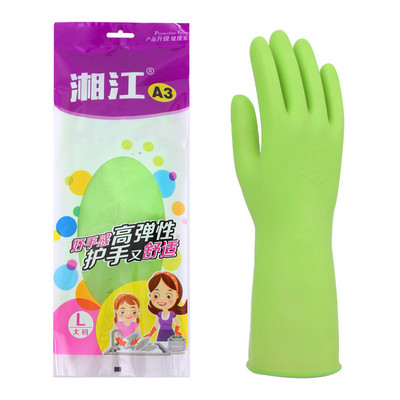 Sarkani zaļi cimdi virtuves mazgāšana mājsaimniecības darbi veļa nesabiezināts latekss liellopu gaļa gumijas cimdi Mājsaimniecības tīrīšanas instrumenti aksesuāri