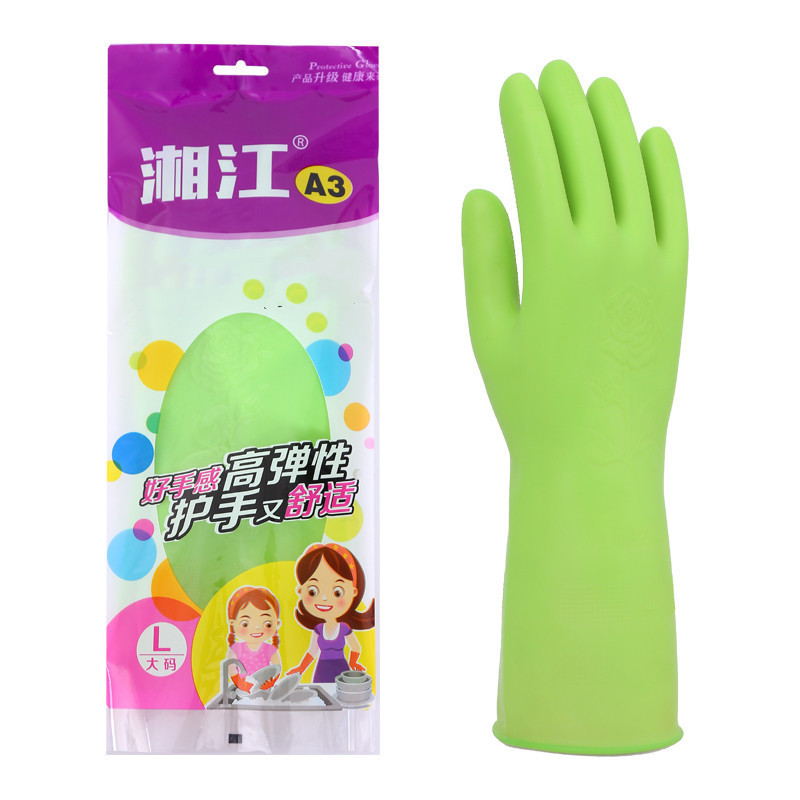 Sarkani zaļi cimdi virtuves mazgāšana mājsaimniecības darbi veļa nesabiezināts latekss liellopu gaļa gumijas cimdi Mājsaimniecības tīrīšanas instrumenti aksesuāri