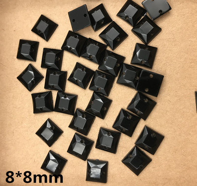 Dažādas formas melna akrila urbjmašīna ar roku šūšana dimanta kāzu apavi DIY rotaslietas aksesuāri brīvi krelles kāzu kleita