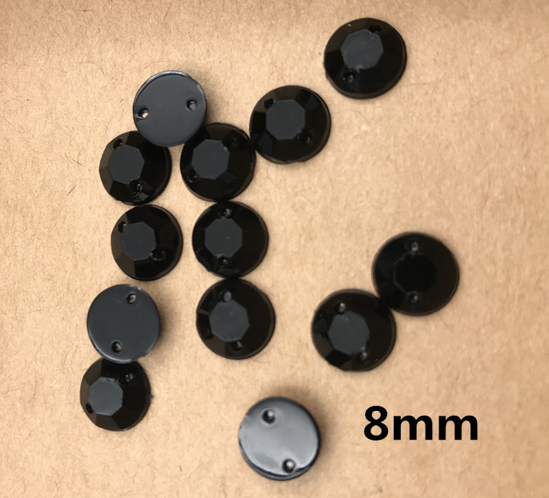 Dažādas formas melna akrila urbjmašīna ar roku šūšana dimanta kāzu apavi DIY rotaslietas aksesuāri brīvi krelles kāzu kleita