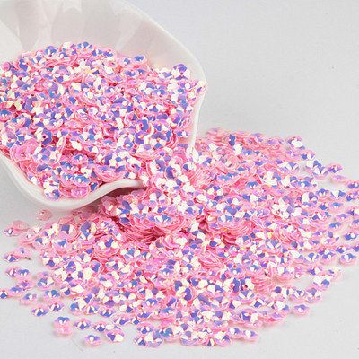 3D Flower Sequin, 6mm, vaļīgs PVC kauss, plūmju ziedu pailletes Lentejuelas DIY šūšanas amatniecības aksesuāri bižutērija 10g/partija