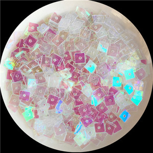 1200gab./partija 4mm plakana kvadrāta formas fliteri Pailletes šūšana Kāzu amatniecība PVC plakana vaļīga vizulis Sieviešu apģērbu aksesuāri