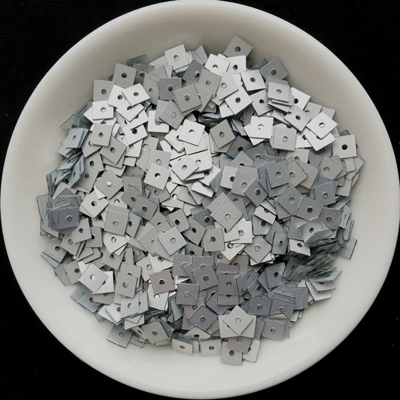 1200gab./partija 4mm plakana kvadrāta formas fliteri Pailletes šūšana Kāzu amatniecība PVC plakana vaļīga vizulis Sieviešu apģērbu aksesuāri