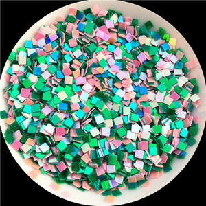 10g (4000gab.) Izmērs 2,5*2,5mm Plakana kvadrāta formas vaļīgi fliteri Pailletes nagu mākslas darbiem, nagu vizuļi, kāzu dekorācijas konfeti