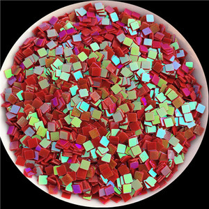 10g (4000gab.) Izmērs 2,5*2,5mm Plakana kvadrāta formas vaļīgi fliteri Pailletes nagu mākslas darbiem, nagu vizuļi, kāzu dekorācijas konfeti