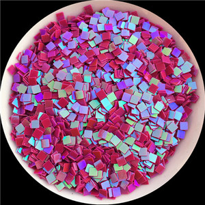 10g (4000gab.) Izmērs 2,5*2,5mm Plakana kvadrāta formas vaļīgi fliteri Pailletes nagu mākslas darbiem, nagu vizuļi, kāzu dekorācijas konfeti