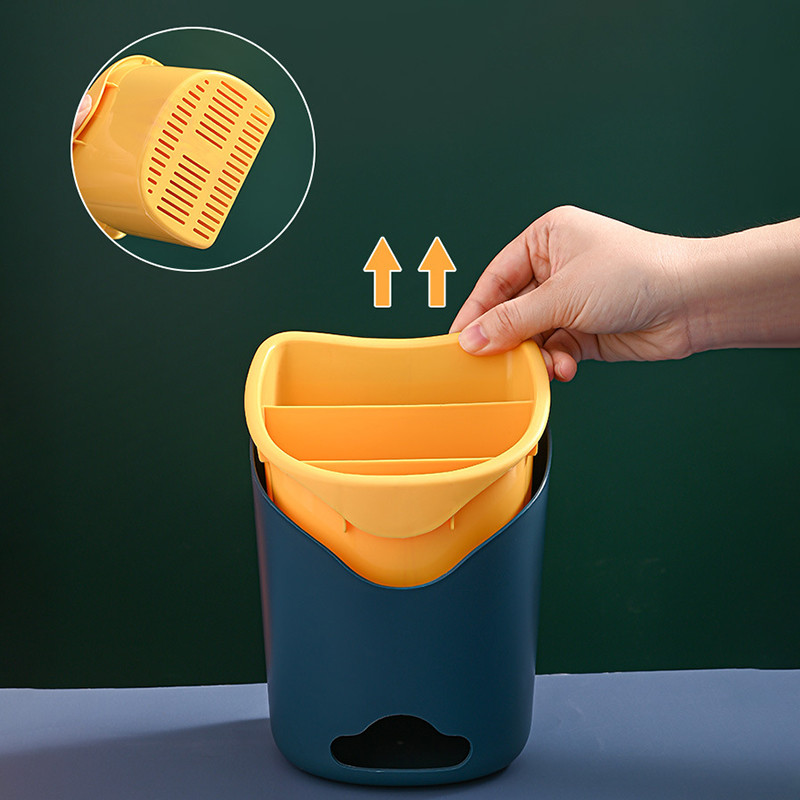 1Gb Virtuves piederumi Pie sienas piekaramie Irbulīši Karote Dakša Organizators Grozs Irbulīši Virtuves piederumi Galda piederumi Drenāžas rīks