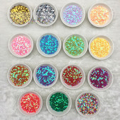 20g 3mm Mīlestības Sirds Forma Brīvi Sequins Glitter Paillette Kāzu rotājumi DIY Nagu Skaistumkopšanas Uzlīmes Jauka manikīra paljetter