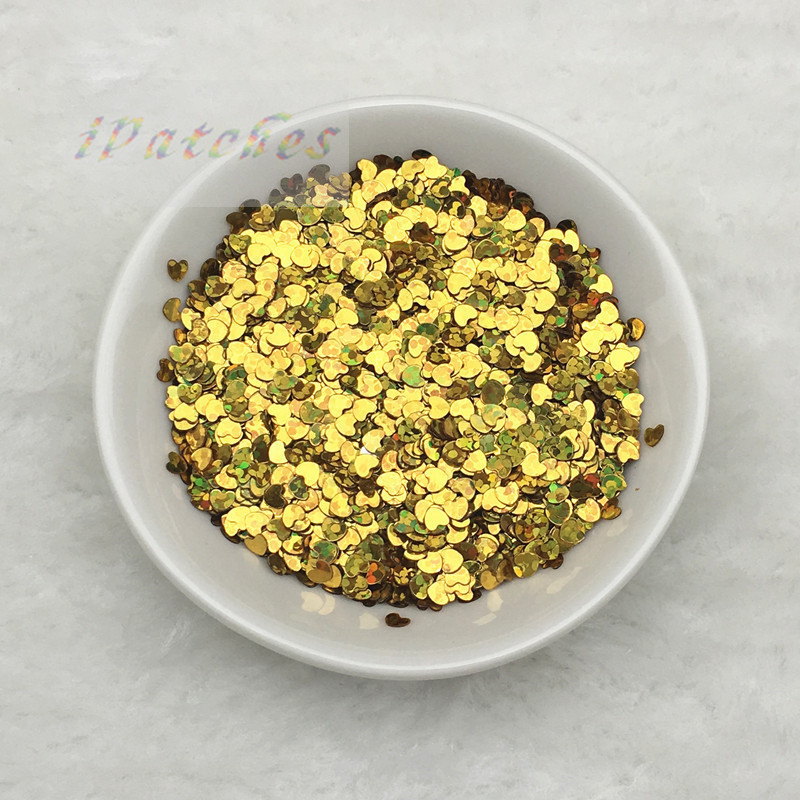 20g 3mm Mīlestības Sirds Forma Brīvi Sequins Glitter Paillette Kāzu rotājumi DIY Nagu Skaistumkopšanas Uzlīmes Jauka manikīra paljetter