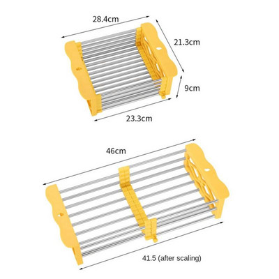Ērts trauku drenāžas nerūsējošais tērauds virtuves augļu un dārzeņu mazgāšanas drenāžai regulējams droši virtuves instrumenti 1 gab.