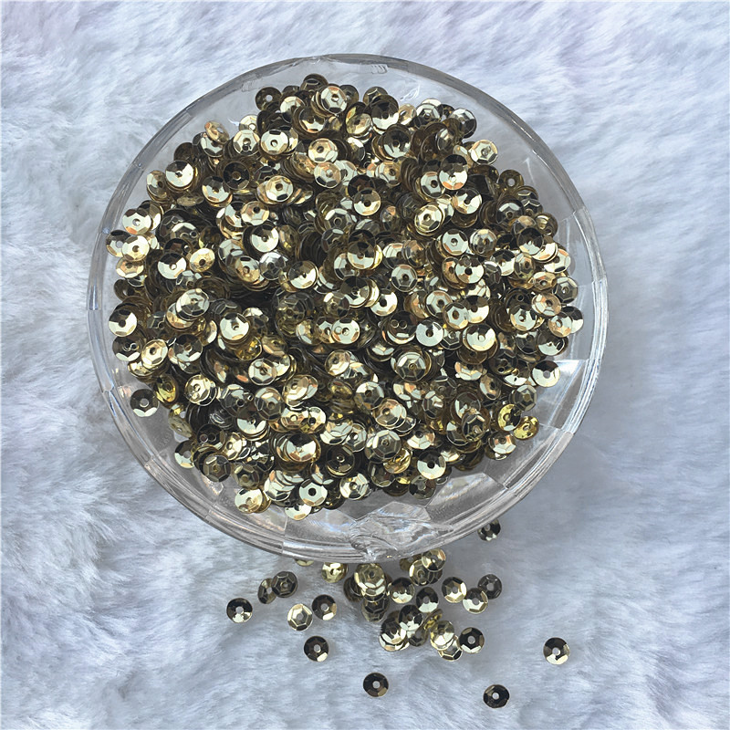 1200 τμχ/Συσκευασία Μέγεθος με βάση το ασήμι 4 χιλιοστά στρογγυλό Κύπελλο φαρδύ παγιέτες Παγιέτες ράψιμο Γαμήλια χειροτεχνία, Γυναικεία ενδύματα Αξεσουάρ DIY