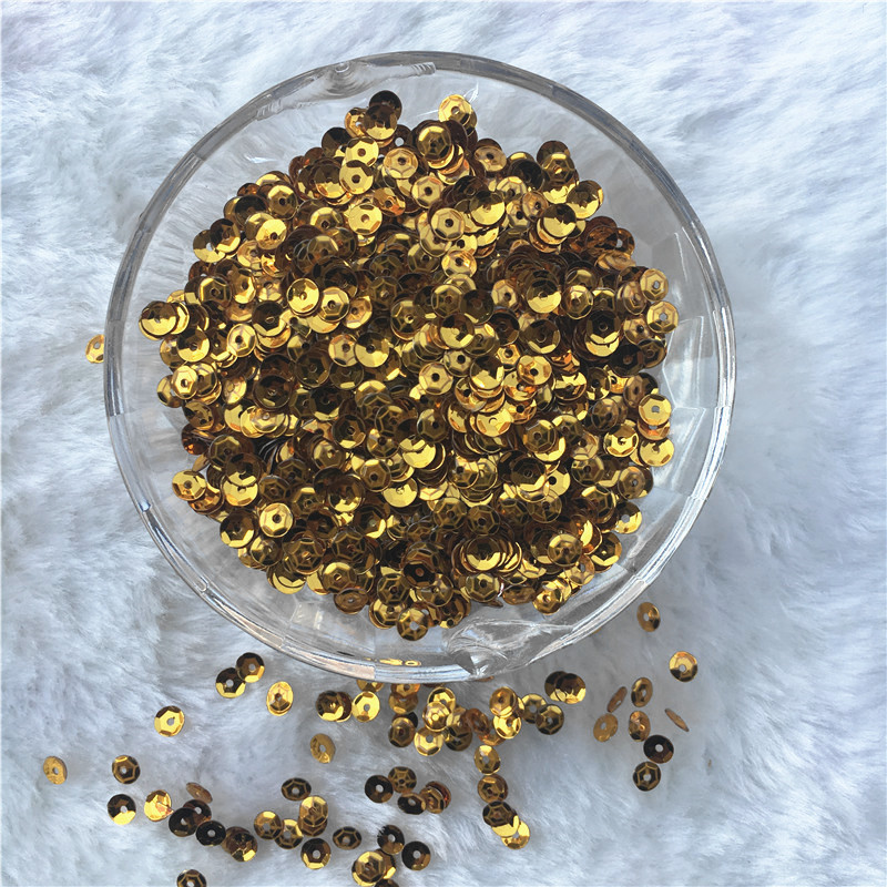 1200 τμχ/Συσκευασία Μέγεθος με βάση το ασήμι 4 χιλιοστά στρογγυλό Κύπελλο φαρδύ παγιέτες Παγιέτες ράψιμο Γαμήλια χειροτεχνία, Γυναικεία ενδύματα Αξεσουάρ DIY