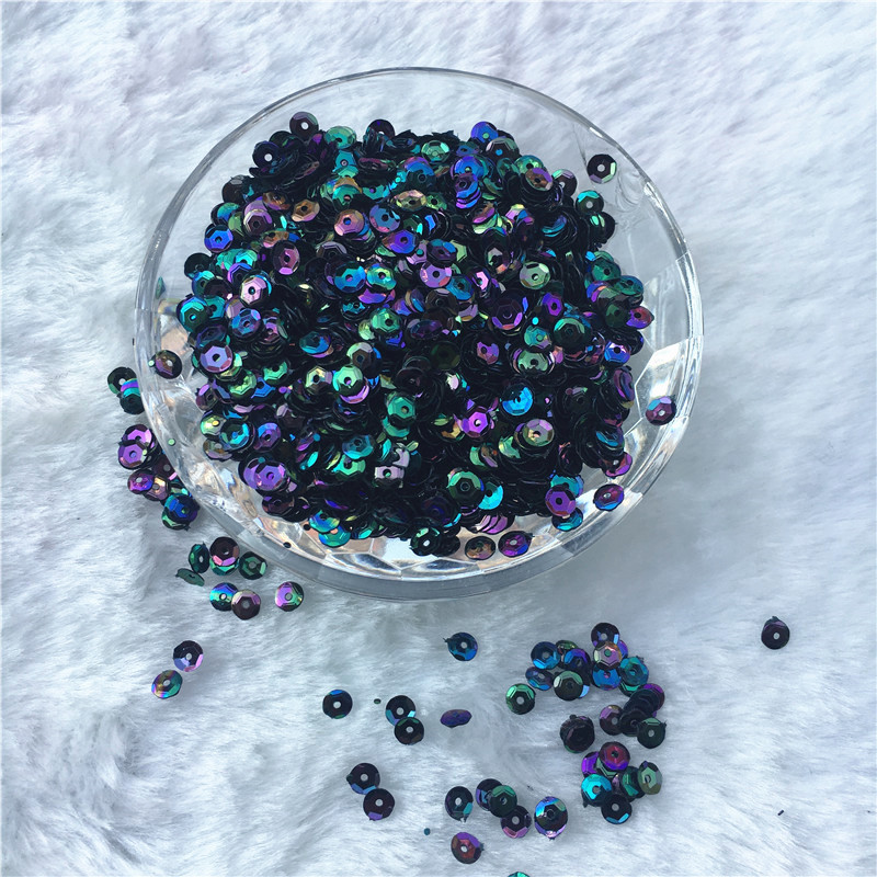 1200 τμχ/Συσκευασία Μέγεθος με βάση το ασήμι 4 χιλιοστά στρογγυλό Κύπελλο φαρδύ παγιέτες Παγιέτες ράψιμο Γαμήλια χειροτεχνία, Γυναικεία ενδύματα Αξεσουάρ DIY