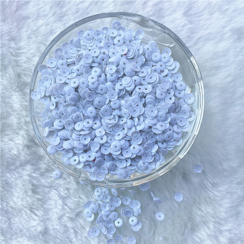 1200 τμχ/Συσκευασία Μέγεθος με βάση το ασήμι 4 χιλιοστά στρογγυλό Κύπελλο φαρδύ παγιέτες Παγιέτες ράψιμο Γαμήλια χειροτεχνία, Γυναικεία ενδύματα Αξεσουάρ DIY