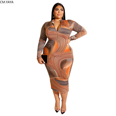 Liela izmēra XL-5XL Rudens sieviešu modes Drukāt Sashes Midi kleita Bodycon sexy club nakts ballīte Ikdienas kleitas vestidos GL19311