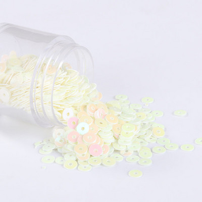2000 vnt Spalvingi blizgučiai, skaidrūs apvalūs padėklai, nagų dekoravimas, siuvimas vestuvinių suknelių priedai „pasidaryk pats“ siuvimo medžiaga 4 mm