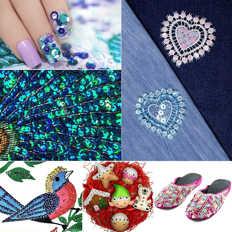 2mm 3mm 4mm apaļi vaļīgi vizuļi PVC sequin DIY Spangles Amatniecība apģērbu šūšanai Piederumi Dekorācija Lentejuelas