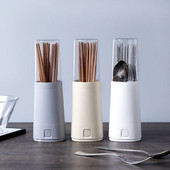 Japāņu irbulīšu turētājs galda piederumu uzglabāšanas kaste ar vāku Galda trauku kaste Putekļu notekas plaukts Irbulīšu būris Virtuves medus žāvēšanas rīki