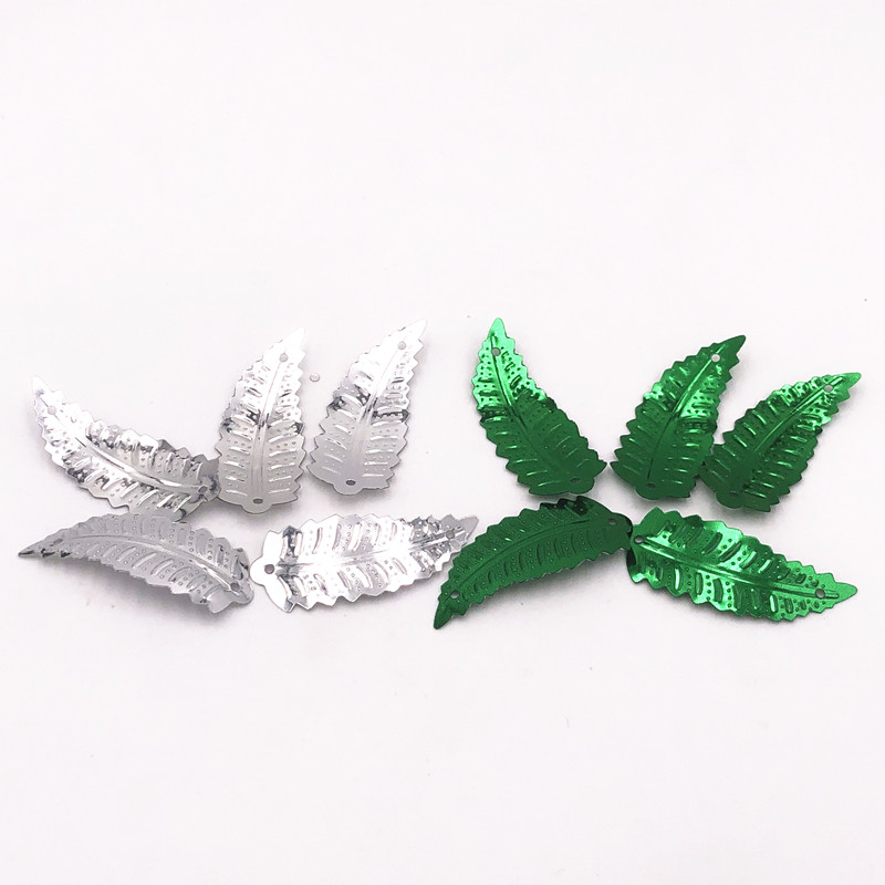 50gab./soma 16x48mm lielas lapas formas vizuļi ar 1 caurumu un PVC paletes DIY kāzu šūšanas drānas apģērbi Lentejuelas aksesuāri