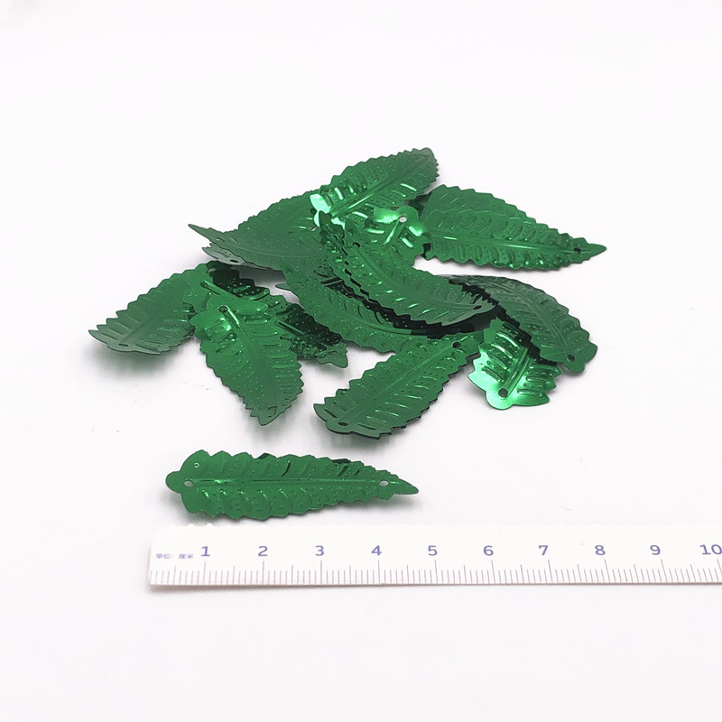 50gab./soma 16x48mm lielas lapas formas vizuļi ar 1 caurumu un PVC paletes DIY kāzu šūšanas drānas apģērbi Lentejuelas aksesuāri