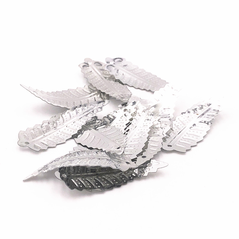 50gab./soma 16x48mm lielas lapas formas vizuļi ar 1 caurumu un PVC paletes DIY kāzu šūšanas drānas apģērbi Lentejuelas aksesuāri