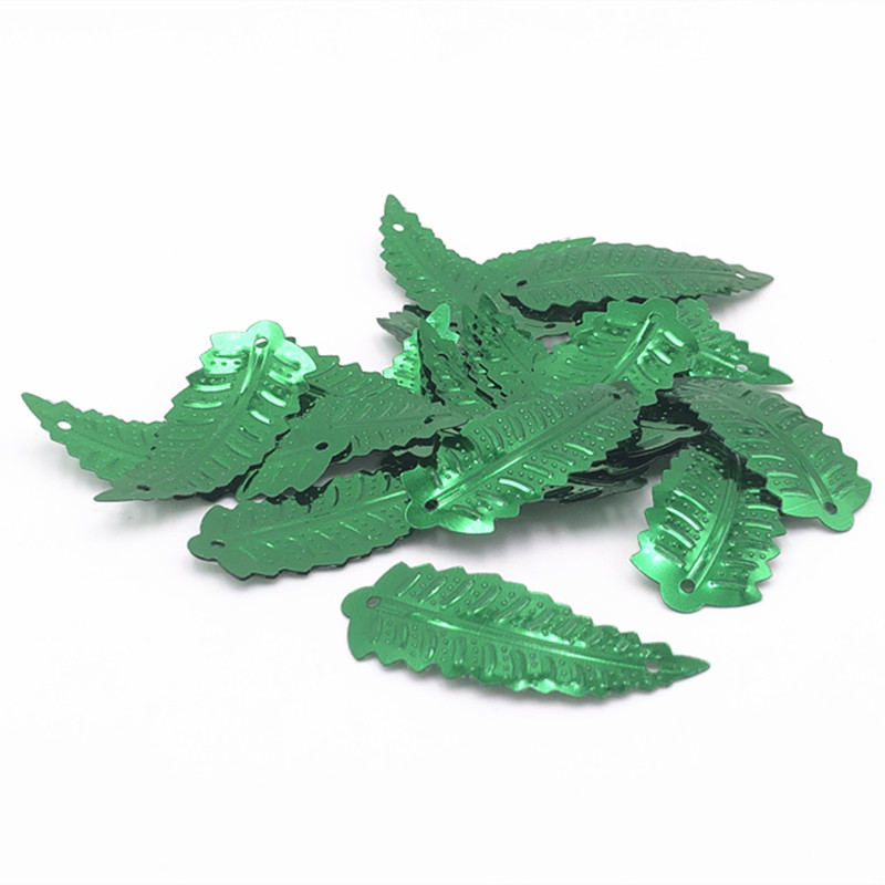 50gab./soma 16x48mm lielas lapas formas vizuļi ar 1 caurumu un PVC paletes DIY kāzu šūšanas drānas apģērbi Lentejuelas aksesuāri