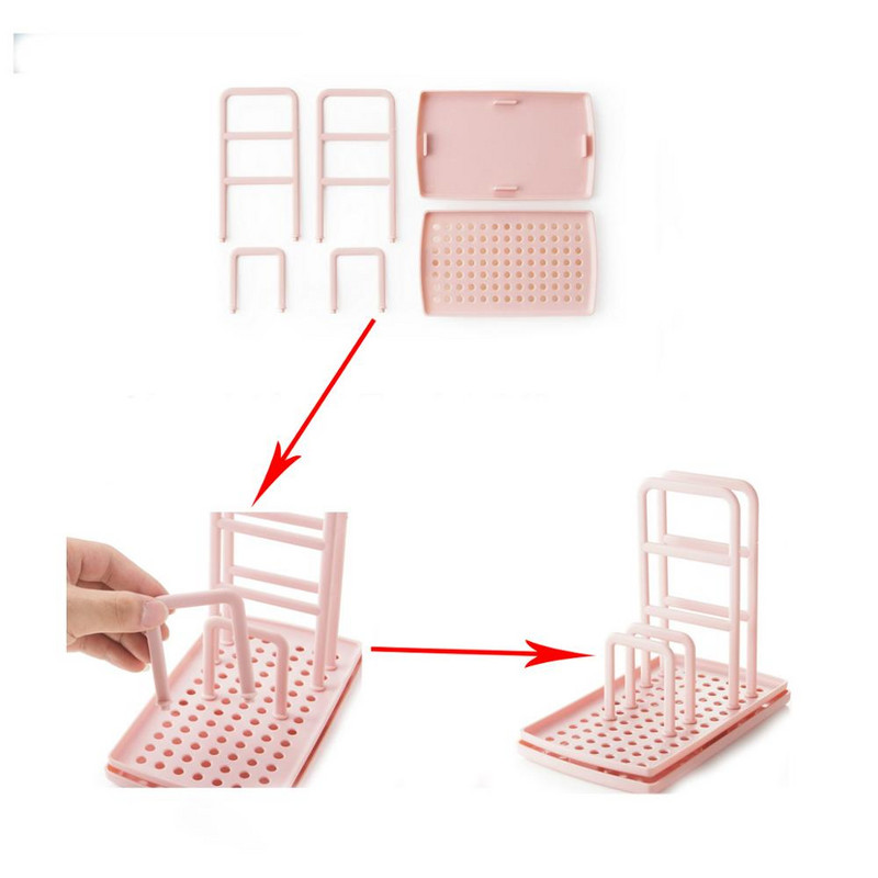 1 gab. DIY plastmasas sūkļa uzglabāšanas plaukts lupatu turētājs dvieļu plaukts vannas istaba virtuves organizators ziepju notekas kaste Vannas istabas piederumi