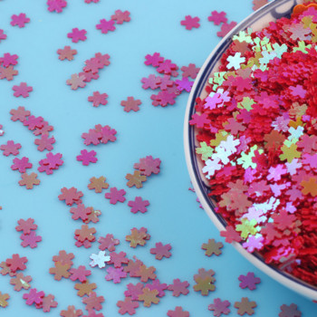 20g 5mm Cherry Blossom Loose Sequins for Crafts Sakura Paillettes Glitter Confetti DIY Αξεσουάρ διακόσμησης για μανικιούρ Nail Arts