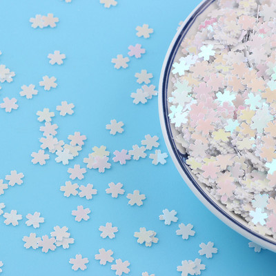 20g 5 mm ķiršu ziedu vaļīgi vizuļi rokdarbiem Sakuras Paillettes Glitter Confetti DIY Nail Arts Manikīra Dekorācijas piederumi