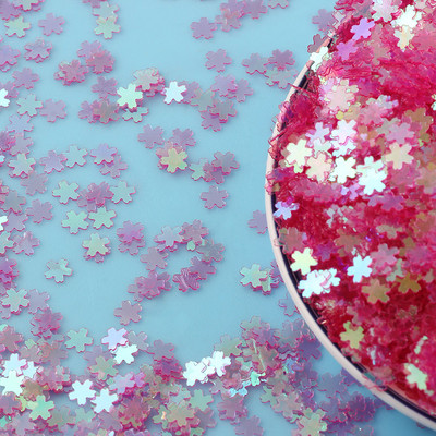 20g 5 mm ķiršu ziedu vaļīgi vizuļi rokdarbiem Sakuras Paillettes Glitter Confetti DIY Nail Arts Manikīra Dekorācijas piederumi