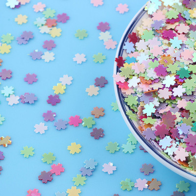 20g 5 mm ķiršu ziedu vaļīgi vizuļi rokdarbiem Sakuras Paillettes Glitter Confetti DIY Nail Arts Manikīra Dekorācijas piederumi