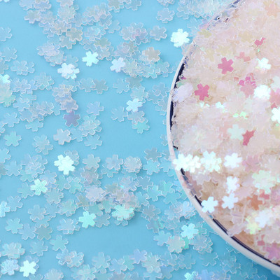 20g 5 mm ķiršu ziedu vaļīgi vizuļi rokdarbiem Sakuras Paillettes Glitter Confetti DIY Nail Arts Manikīra Dekorācijas piederumi