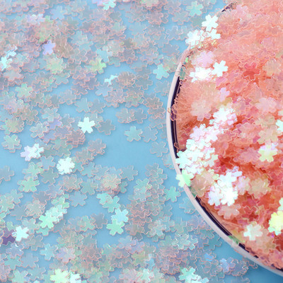 20g 5 mm ķiršu ziedu vaļīgi vizuļi rokdarbiem Sakuras Paillettes Glitter Confetti DIY Nail Arts Manikīra Dekorācijas piederumi