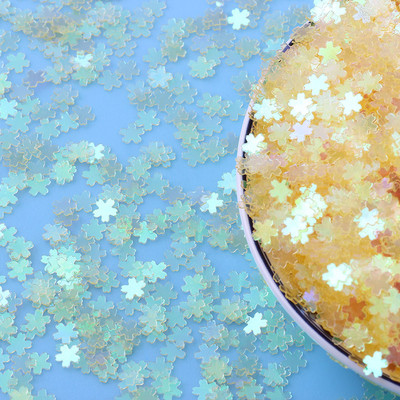 20g 5 mm ķiršu ziedu vaļīgi vizuļi rokdarbiem Sakuras Paillettes Glitter Confetti DIY Nail Arts Manikīra Dekorācijas piederumi