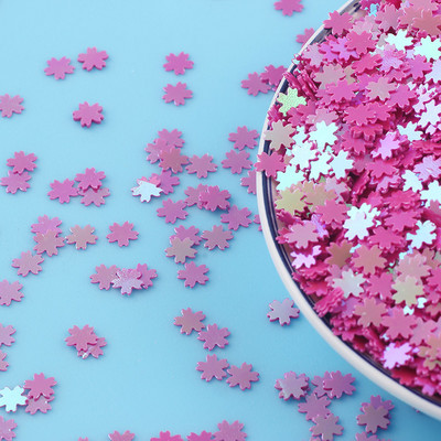 20g 5 mm ķiršu ziedu vaļīgi vizuļi rokdarbiem Sakuras Paillettes Glitter Confetti DIY Nail Arts Manikīra Dekorācijas piederumi